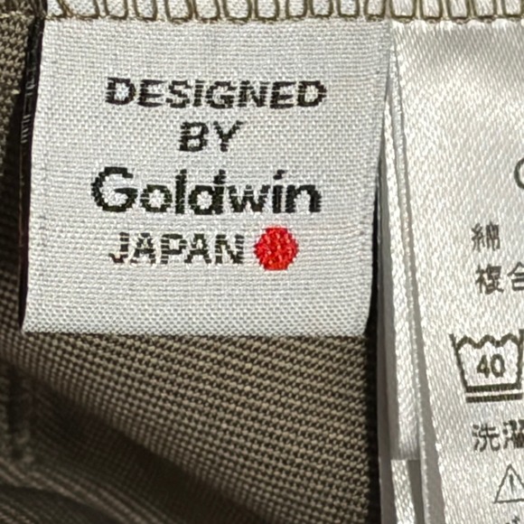 Goldwin Japan GL73352 Wide Tapered Pants Belted Elastic Waist Beige Outdoor Pant - Picture 9 of 10